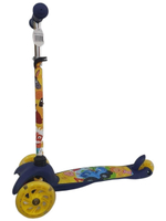 Самокат "Синий трактор", трехколесный, светящиеся колеса, детский, желтый