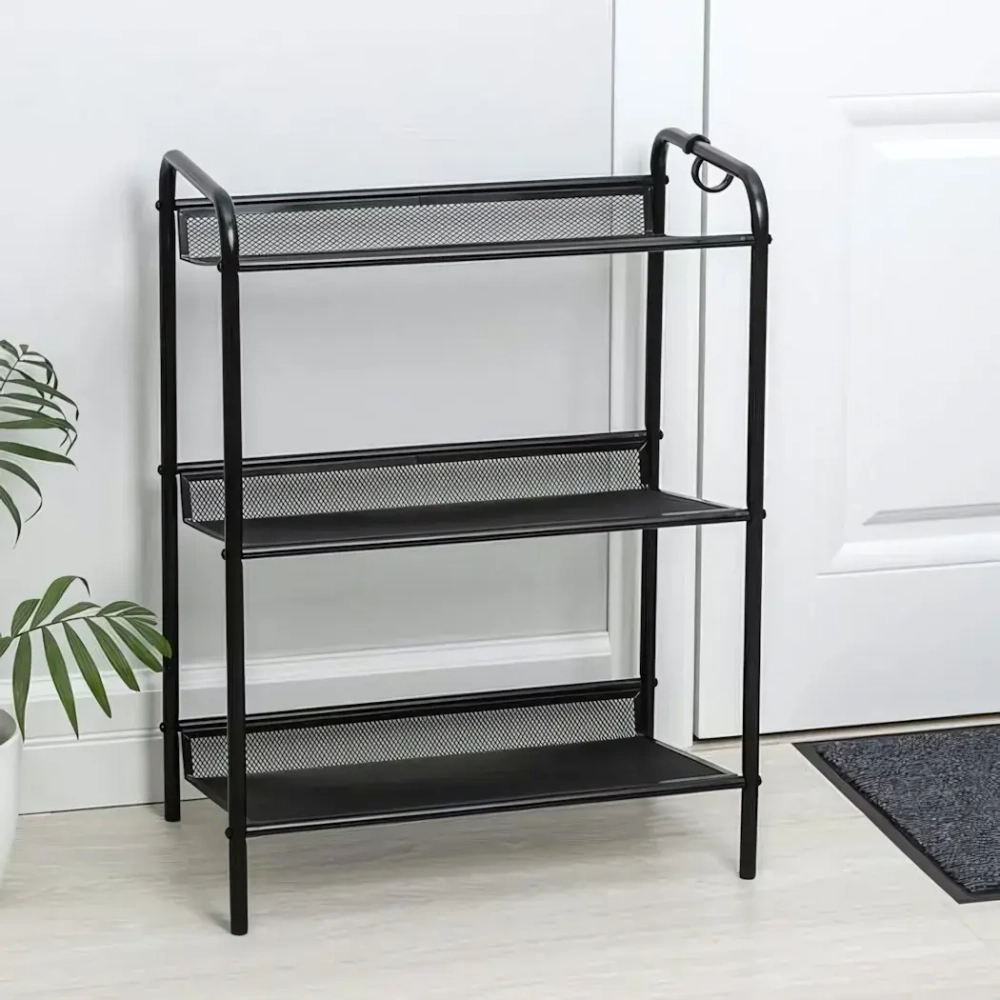 Подставка для обуви 3-х полочная «Женева 13» (Черный)