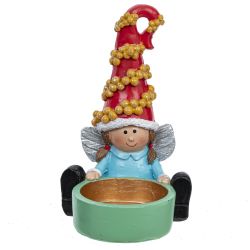 GAEM Подсвечник "Ангел/Дед Мороз/Снеговик/Гном" (D свечи 4,5 см), L7 W7 H11 см, 4в.