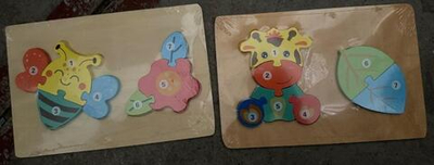 Развивающая игрушка деревянная Пазл по номерам 2 шт, C-41926