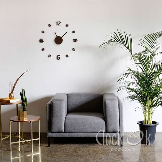Настенные 3D часы Coffee
