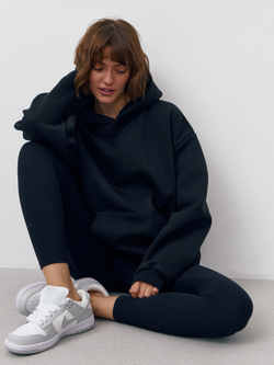 Худи с начесом (черный)