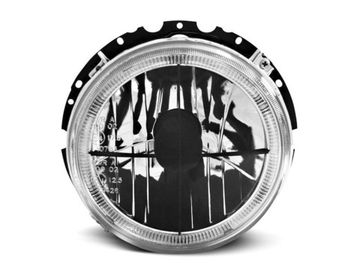 Передние фары внешние VW Golf 1 angel eyes black