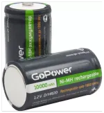Аккумуляторная батарея GoPower R20 D 10000mAh   1/6/48