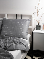 UTOPIA 2 Наволочки, сатин серый в точку