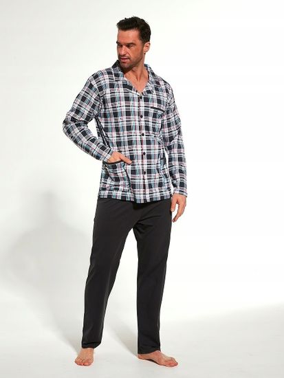 Пижама мужская на пуговицах с длинным рукавом и брюками Cornette 114/52