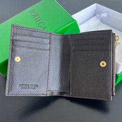 Bottega Veneta Small Intrecciato Bi-Fold Zip Wallet