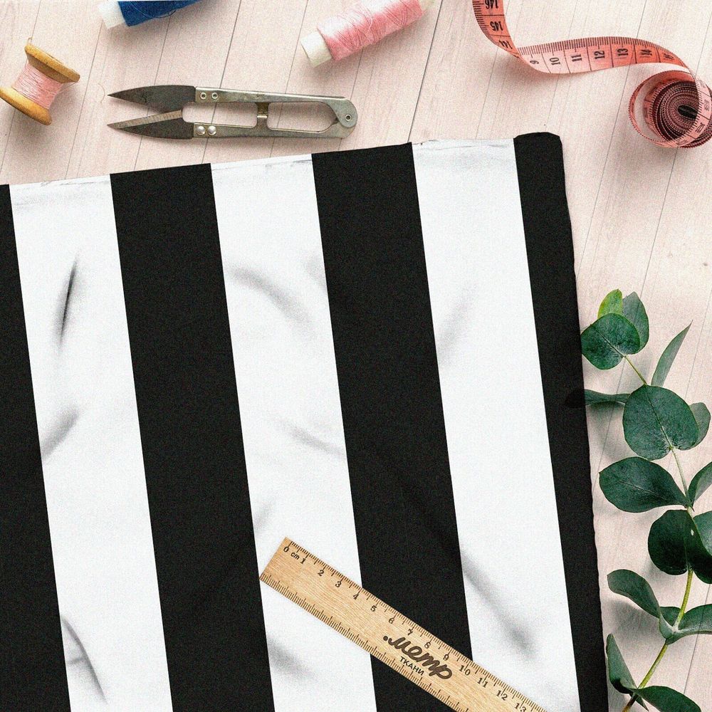 Ткань мембрана черные полоски