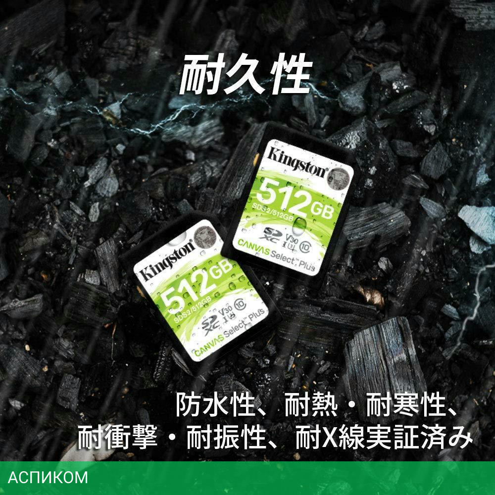 Карта памяти Kingston SDHC 256GB Class10 Canvas Select 100R CL10 UHS-I (SDS2/256GB)