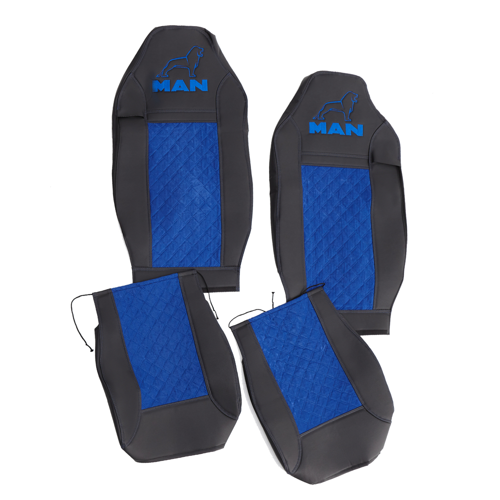 Чехлы MAN TGS (экокожа, синий)