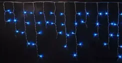 Светодиодная бахрома 3*0.5 м., 220V, 112 синих LED ламп, черный провод, Rich LED (RL-i3*0.5-B/B)