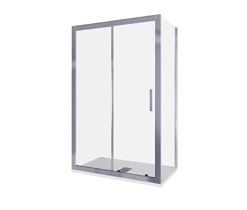 Душевой уголок Good Door Cofe WTW+SP 140х70 стекло прозрачное/профиль хром