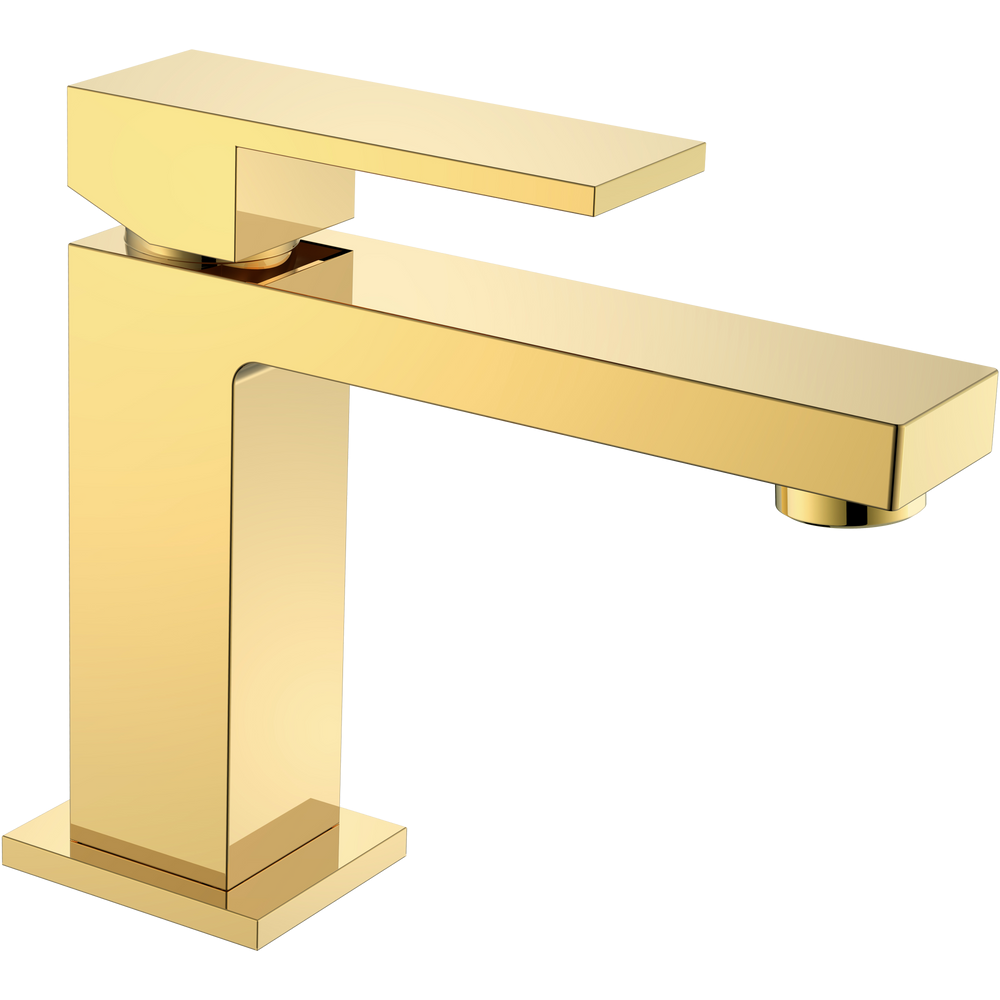 Смеситель для раковины Boheme Qubic 471-G shinny gold