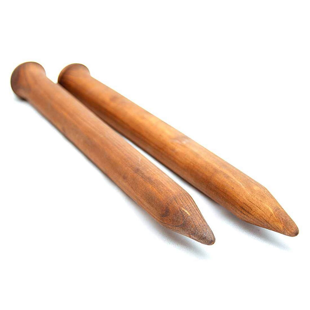 Большие Спицы для Крупной вязки из Дерева 30мм/300мм Сосна #N13