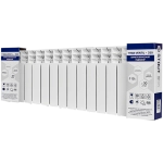 Радиатор биметаллический STOUT TITAN VENTIL 350 - 14 секций (подключение нижнее правое, цвет белый)