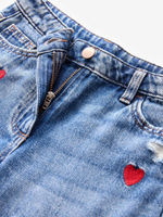 Джинсы с вышивкой для девочки Next B51-935, Синий