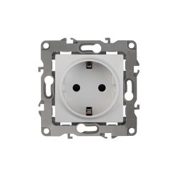 Розетка ЭРА Серия 12 12-2101-01 с заземлением 2P+E Schuko 16A-250В IP20 белый | Эра 12
