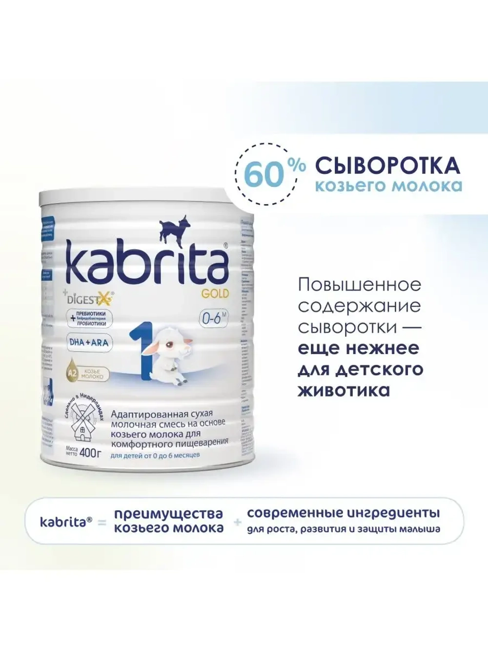 Молочная смесь Kabrita 1 (0-6 месяцев) 400 г