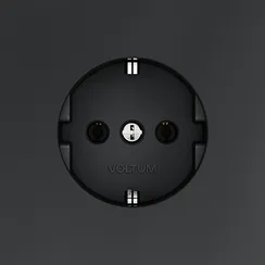 Розетка встраиваемая VOLTUM S70 с заземлением 16А, (графит) vls040107