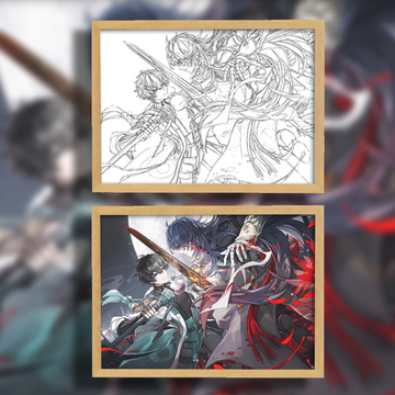 Светильник в рамке "Хонкай Стар Рейл / Honkai: Star Rail" 22,5х17,5 см