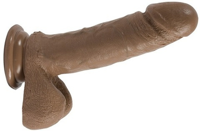 Фаллоимитатор-мулат с мошонкой и присоской