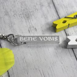 Брелок Брусок из серебра с гравировкой на заказ