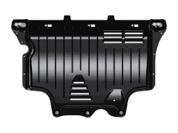 Защита картера двигателя, КПП (1,8 мм, сталь) для Skoda Kodiaq 2017-2023 (V = 1.4TSI; 2.0 TSI; 2.0TDI), Volkswagen Tiguan 2016-2024 (V = 1.4; 2.0 MT/AT; 2.0TD AT), Audi Q3 2019- (V = 1.4 AT FWD), Volkswagen Taos 2021- (V = 1.4) Sheriff.02.3492 V1