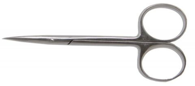 Ножницы глазные остроконечные, вертикально-изогнутые, 113 мм Н-41п