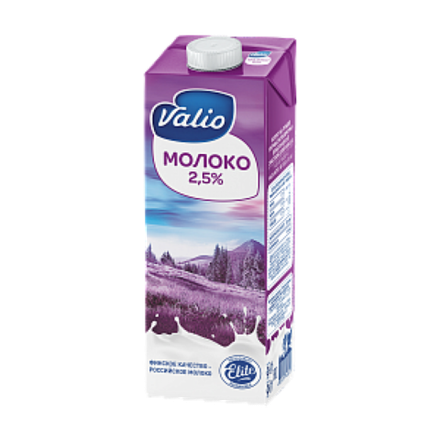 Молоко Valio ультрапастеризованное 2.5%, 0.973 л