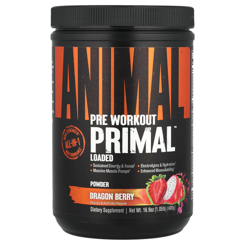 Animal, Pre Workout Primal ™, порошок с ягодами дракона, 480 г (1,05 фунта)