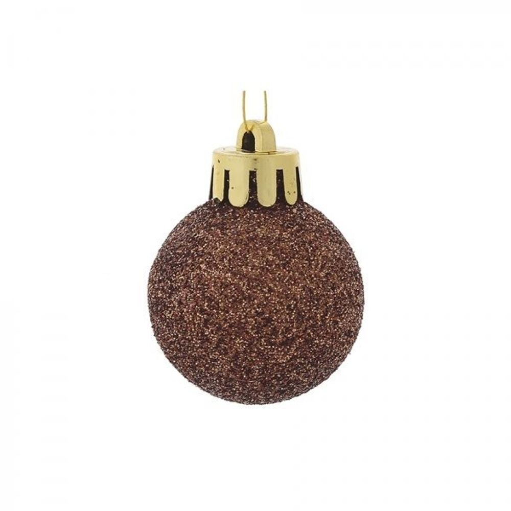 GAEM Набор из 40шт, Украшение новогоднее Шар "Молочный шоколад", D3/4/5/6 см, L14 W14 H26 см