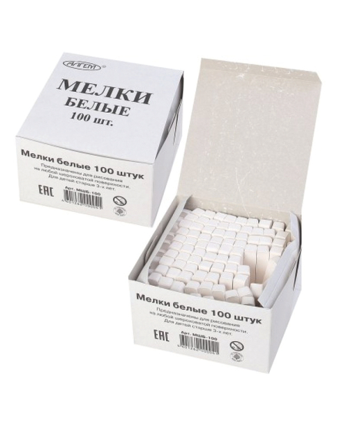 Мелки белые, уп.12шт