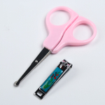 Детский маникюрный набор, 2 предмета: ножницы, кусачки, от 0 мес., цвета МИКС 553315