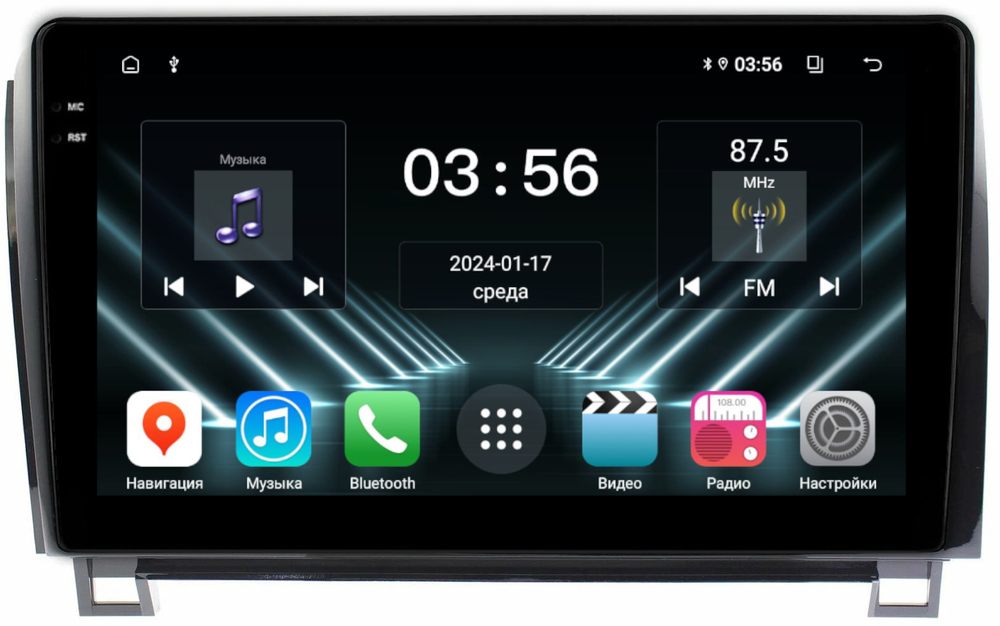 Магнитола для Toyota Tundra XK50 2007-2013, Sequoia XK60 2007-2022 - FarCar DX790M монитор 10.36" IPS на Android 13, 4+64Гб, CarPlay