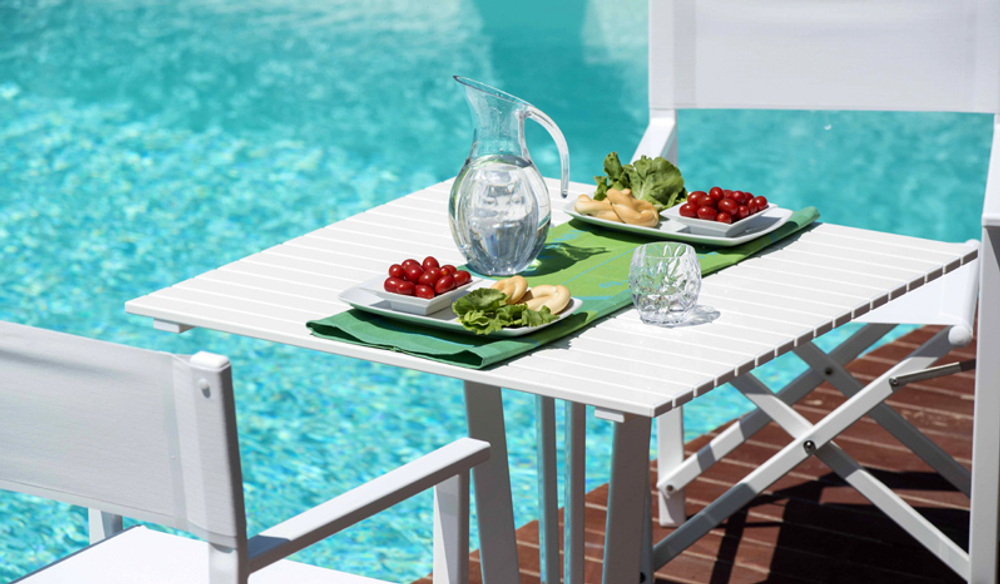 Стол обеденный металлический Magnani Aluminium Table