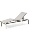 Шезлонг Lesina из алюминия и ткани цвета экрю