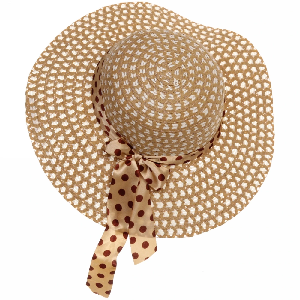 Шляпа женская с широкими полями «Summer», цвет бежевый, р58, ширина полей 10см