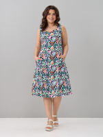 Платье П-012/треугольники-сиреневые