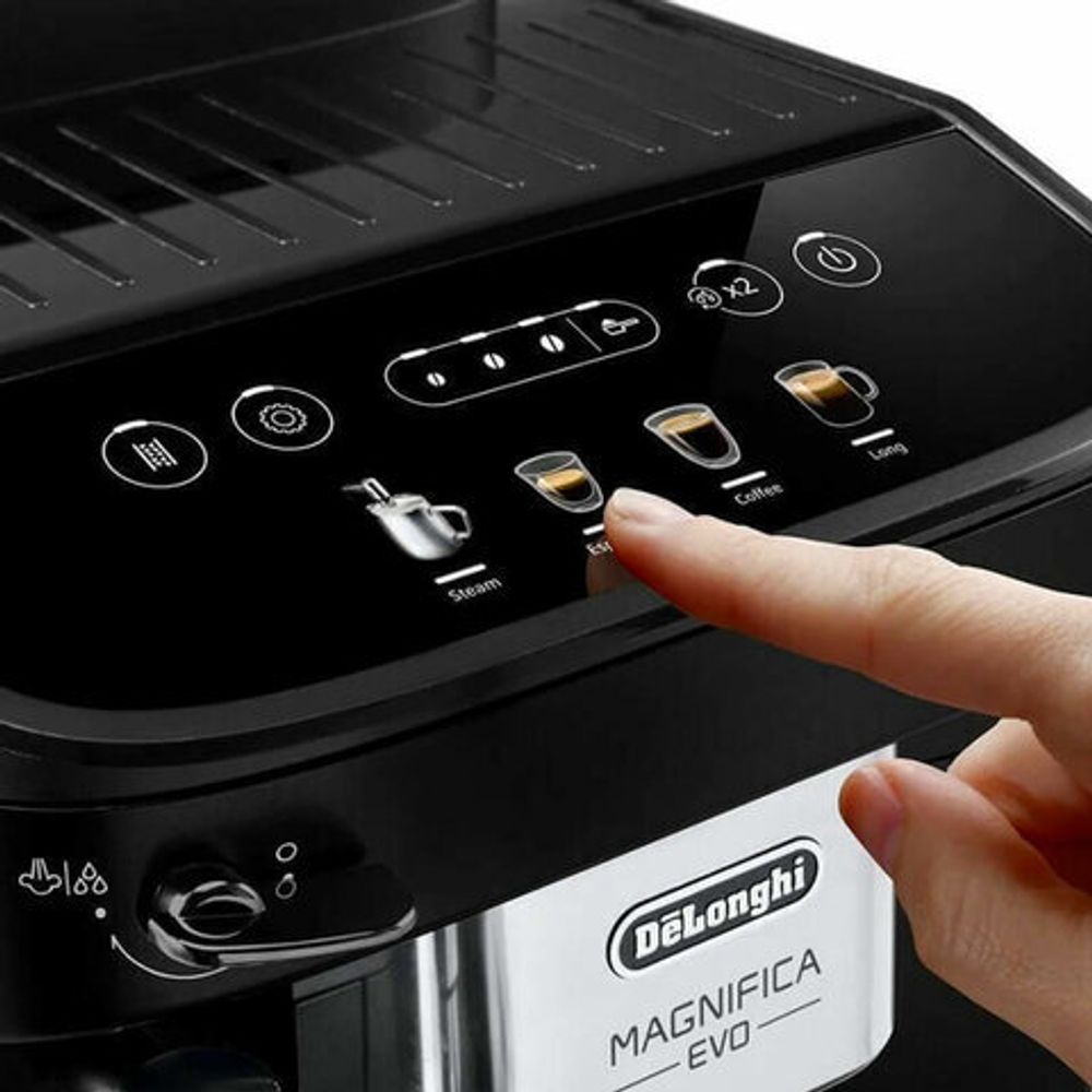 Кофемашина DELONGHI Magnifica Evo ECAM290.21.B, 1450 Вт, объем 1,8 л, ручной капучинатор, черная