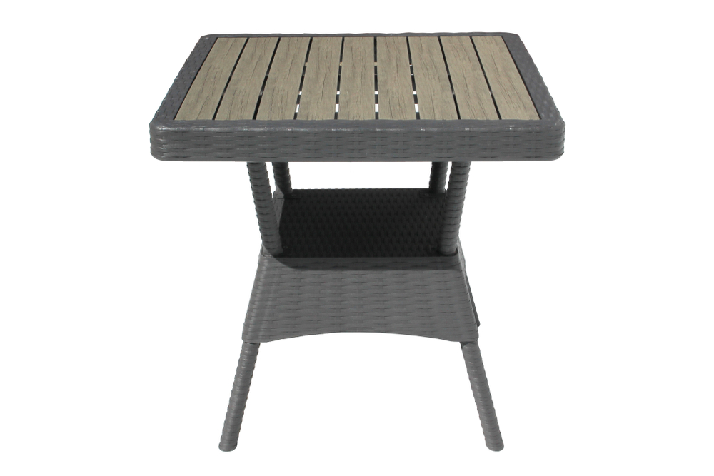 Стол пластиковый Ola Dom арт.S-GS03 76x76см квадратный (антрацит)