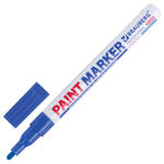 Маркер-краска лаковый (paint marker) 2 мм синий нитро-основа алюминиевый корпус BRAUBERG PROFESSIONAL PLUS (12 штук в упаковке)