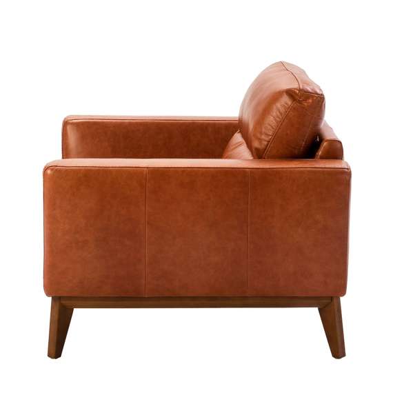 Кресло Angel Cerda KF1016-1P, коричневая кожа