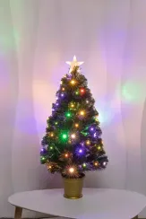 Настольная оптоволоконная елка Праздничная 90 см., пвх, контроллер (Т2206В-90)