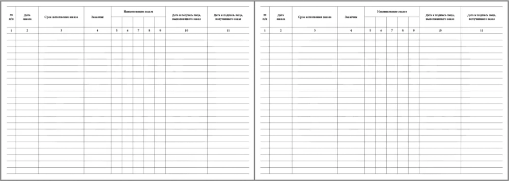 Журнал учета заявок форма №417/у 200 страниц твердая обложка