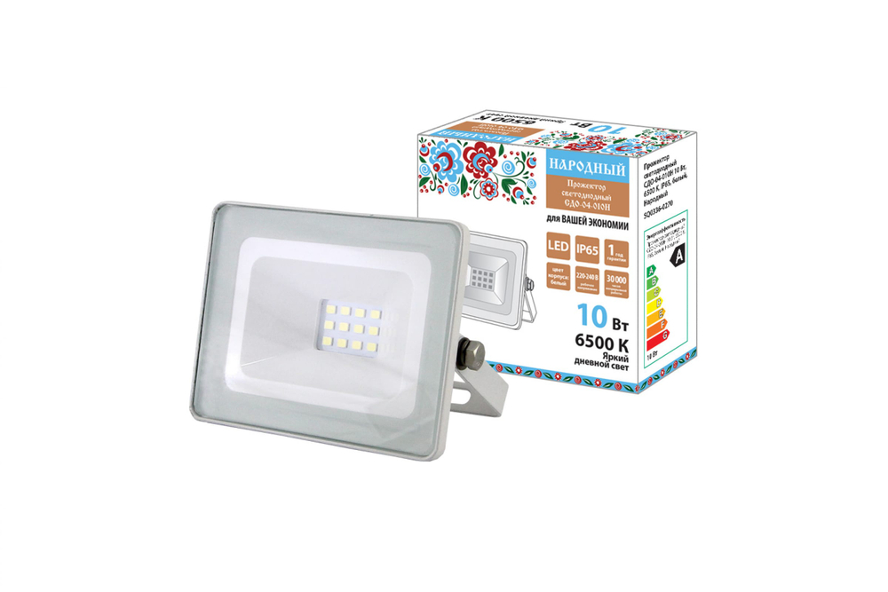 Прожектор светодиодный 30Вт TDM Народный СДО 05-030 черный 6500K IP65