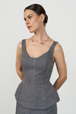 Топ корсетный шерстяной