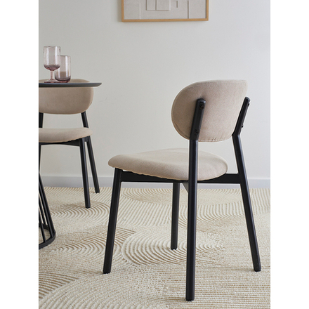 Стул Bergenson Bjorn Round, рогожка, ванильный