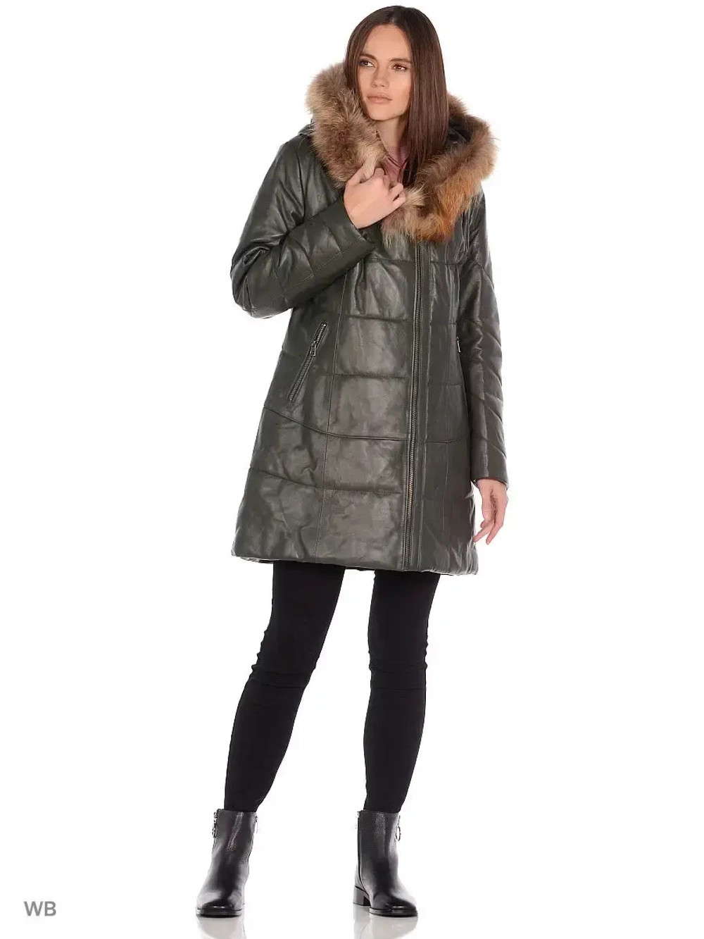 Кожаное пальто