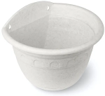 Кашпо настенное пластиковое 3,2л d-24см «Колывань» мраморный С113М