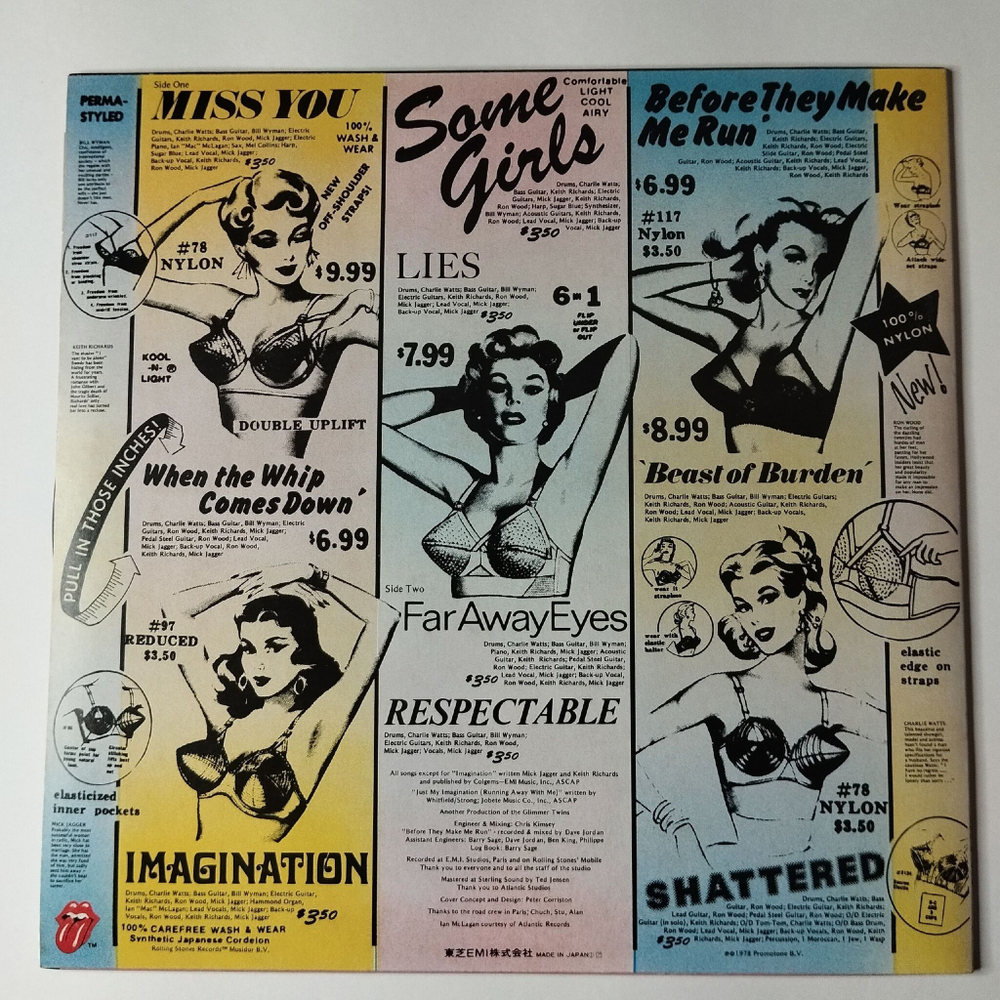 Винтажная виниловая пластинка LP The Rolling Stones Some Girls (Japan 1978) (No Obi) When The Whip Comes Down